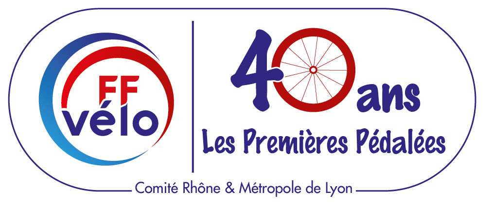 logo pour les 40 ans des premières pédalées
